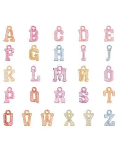Encantos Acrílicos 1100 Pcs Letras Iniciales UR URLIFEHALL