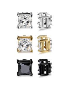 Pendientes Magnéticos Jstyle Acero Inoxidable 3 Pares 6mm