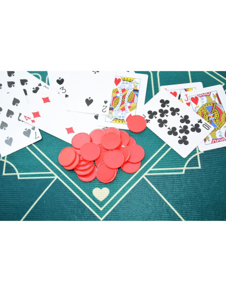 Set de 100 Fichas Plásticas 25mm SmartDealsPro Rojo