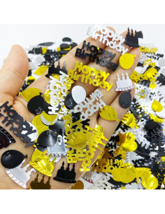 Confeti Metalizado JNSAXMI Cumpleaños Multicolor 900 Piezas 2