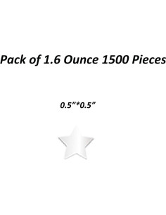 Confeti Estrella JNSAXMI Plateado 1.27 cm 1500 Piezas 2