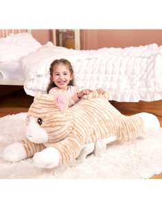 IKASA Gato de Peluche Gigante 77.8x30x25cm Naranja 2