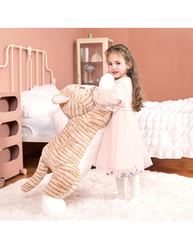 IKASA Gato de Peluche Gigante 77.8x30x25cm Naranja
