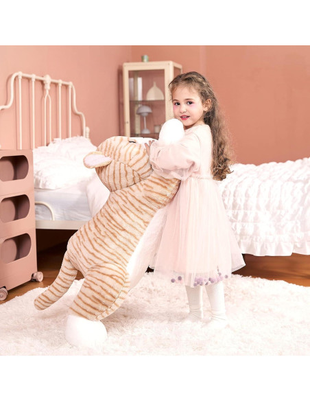 IKASA Gato de Peluche Gigante 77.8x30x25cm Naranja
