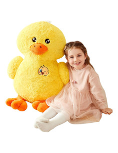 Pato de Peluche Gigante IKASA 50 cm Suave y Esponjoso