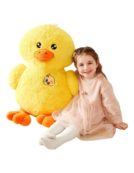 Pato de Peluche Gigante IKASA 50 cm Suave y Esponjoso