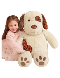 Perro de Peluche Gigante IKASA 76 cm Suave Marrón Claro