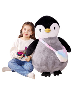 IKASA Pingüino Gigante de Peluche 58cm Suave y Lindo