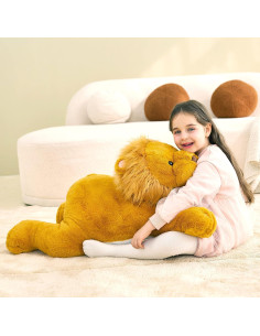Peluche León Gigante IKASA 76 cm Suave y Esponjoso 2