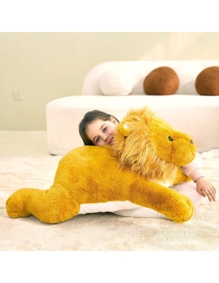 Peluche León Gigante IKASA 76 cm Suave y Esponjoso