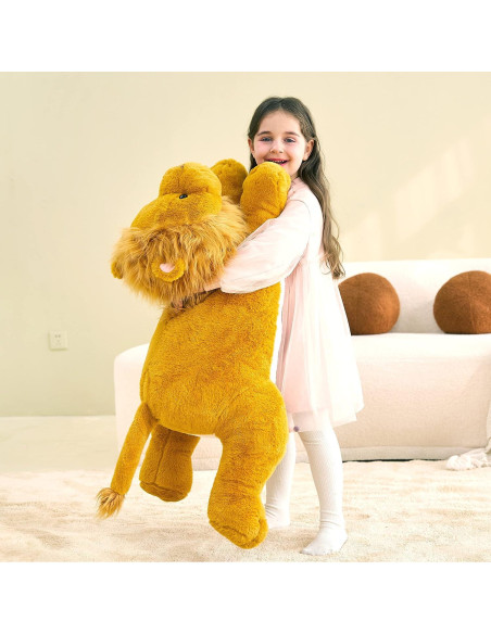 Peluche León Gigante IKASA 76 cm Suave y Esponjoso