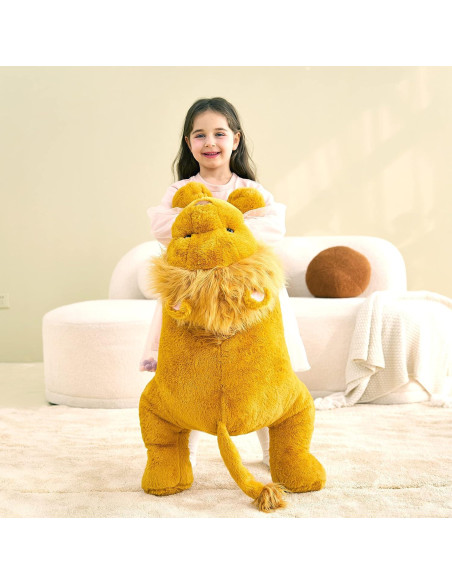 Peluche León Gigante IKASA 76 cm Suave y Esponjoso