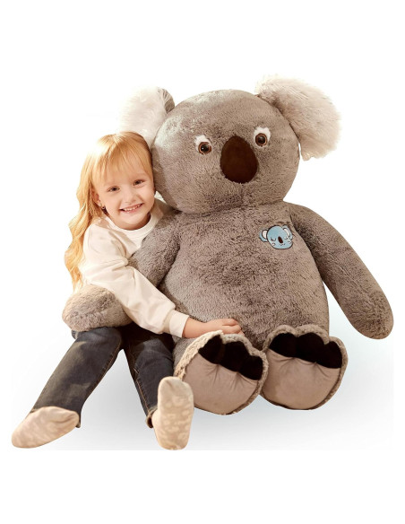 IKASA Koala de Peluche Gigante Suave 77.8 cm Gris