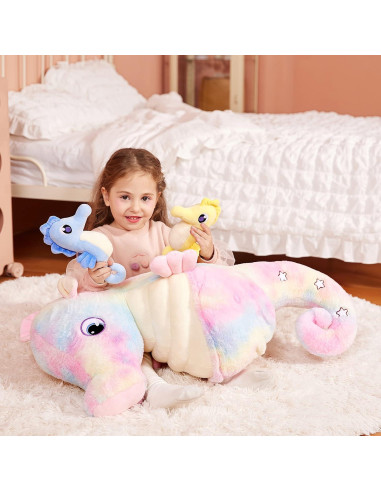IKASA Caballito de Mar Gigante de Peluche 76.7 cm Suave