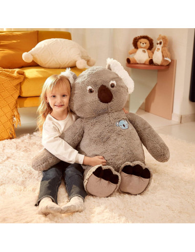 IKASA Koala de Peluche Gigante Suave 77.8 cm Gris