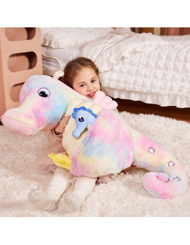 IKASA Caballito de Mar Gigante de Peluche 76.7 cm Suave