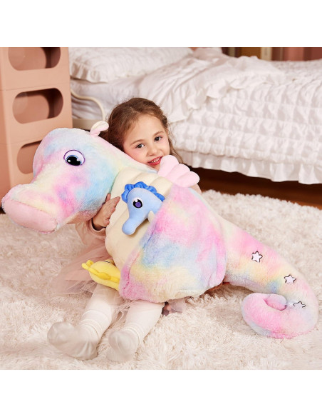 IKASA Caballito de Mar Gigante de Peluche 76.7 cm Suave