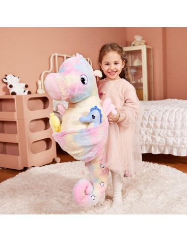 IKASA Caballito de Mar Gigante de Peluche 76.7 cm Suave