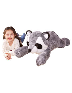 Peluche Gigante Mapache IKASA 76 cm Suave y Esponjoso