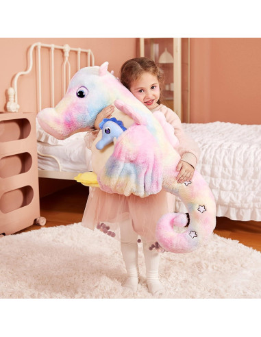 IKASA Caballito de Mar Gigante de Peluche 76.7 cm Suave