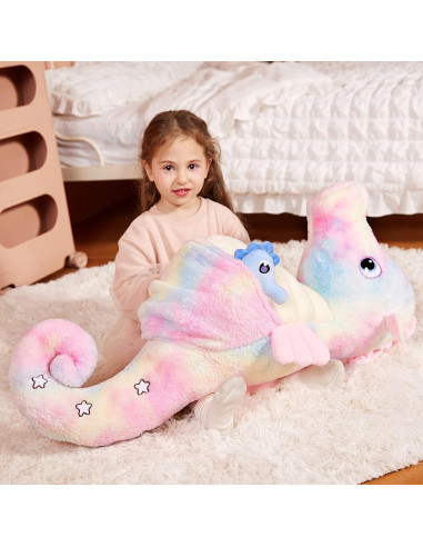 IKASA Caballito de Mar Gigante de Peluche 76.7 cm Suave