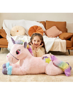 IKASA Unicornio de Peluche Gigante 109.77 cm Suave 2
