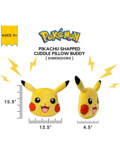 Almohada de Abrazo Pikachu Franco 40x35 cm Suave 2