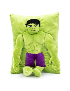 Almohada 3D Hulk Jay Franco Verde Suave 38 cm