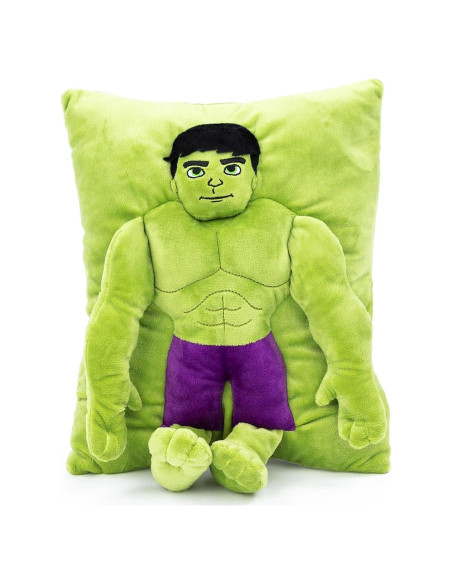 Almohada 3D Hulk Jay Franco Verde Suave 38 cm