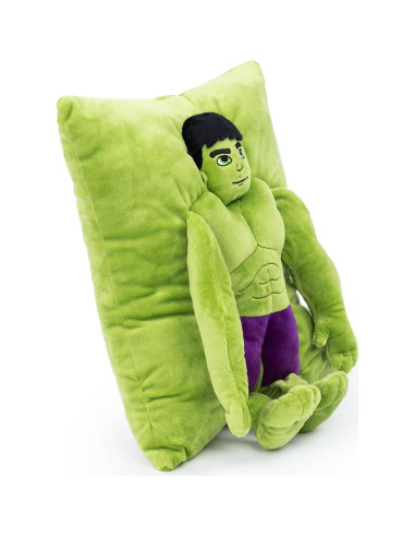 Almohada 3D Hulk Jay Franco Verde Suave 38 cm