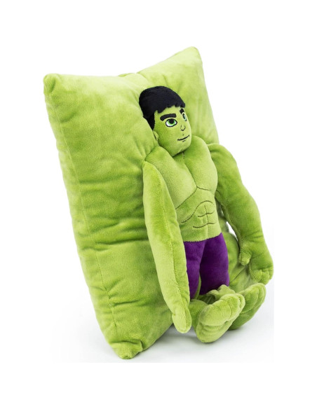 Almohada 3D Hulk Jay Franco Verde Suave 38 cm