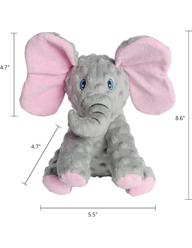 Juguete para Perros DODODOLA Elefante Squeaky 10x10x18cm