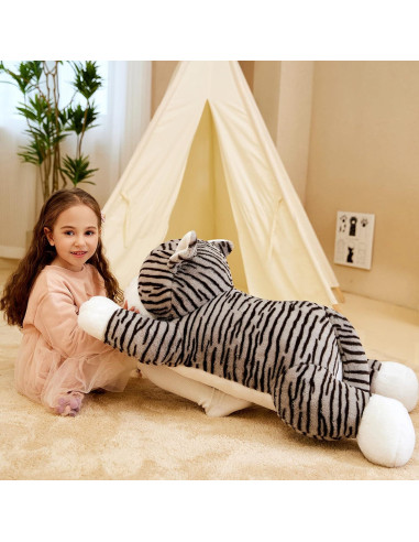 IKASA Gato Gigante Rayado de Peluche 76 cm Suave