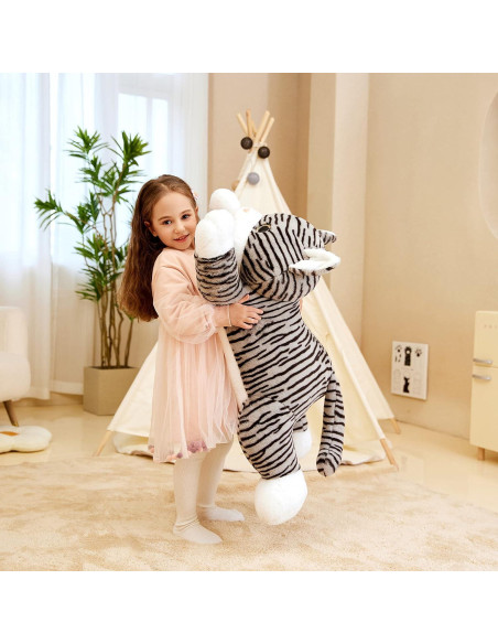 IKASA Gato Gigante Rayado de Peluche 76 cm Suave