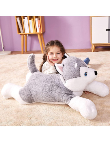 IKASA Perro Husky Gigante de Peluche 77.96 cm Suave