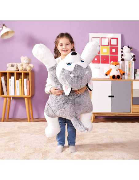 IKASA Perro Husky Gigante de Peluche 77.96 cm Suave