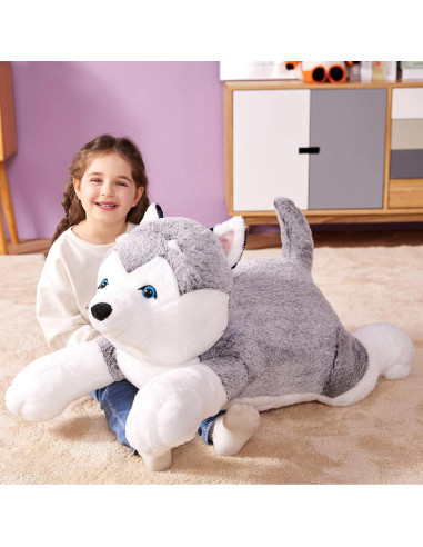 IKASA Perro Husky Gigante de Peluche 77.96 cm Suave
