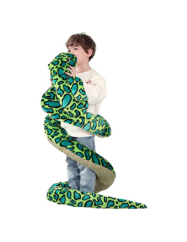Serpiente de Peluche Gigante IKASA 106 cm Suave y Lavable
