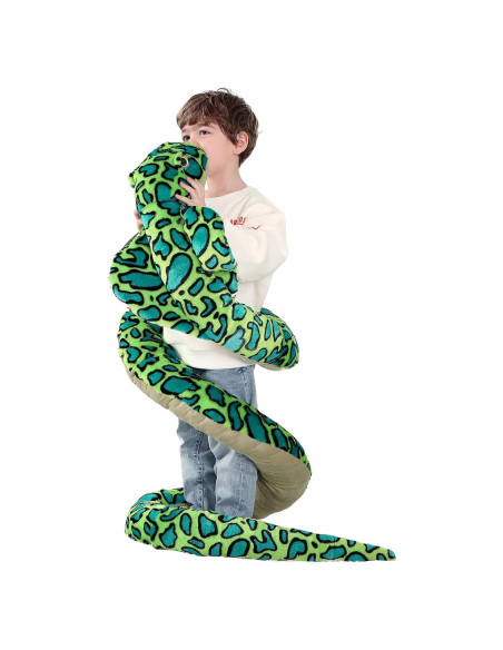 Serpiente de Peluche Gigante IKASA 106 cm Suave y Lavable