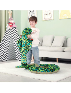 Serpiente de Peluche Gigante IKASA 106 cm Suave y Lavable 2