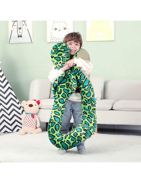Serpiente de Peluche Gigante IKASA 106 cm Suave y Lavable