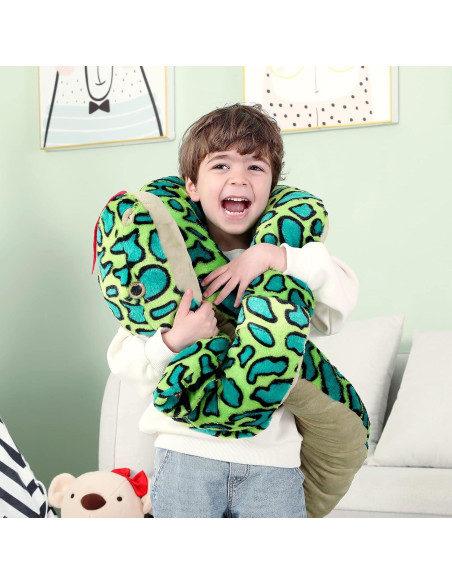 Serpiente de Peluche Gigante IKASA 106 cm Suave y Lavable