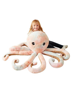 IKASA Pulpo Gigante de Peluche Jumbo 75 cm Suave Kawaii