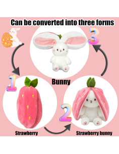 Bunny Peluche YOUBLEK Conejo Reversible 25 cm Zanahoria 2