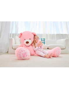 Osito de Peluche Gigante IKASA Rosa 160 cm Suave y Lavable 2
