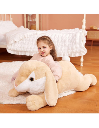 IKASA Conejo de Peluche Gigante 76 cm Suave y Lavable