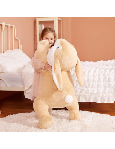 IKASA Conejo de Peluche Gigante 76 cm Suave y Lavable