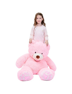 Osito de Peluche Gigante IKASA Rosa 100 cm Suave y Lavable