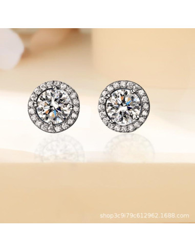 Pendientes de Germanio Linfático DIOWUS para Mujeres - Acero de Titanio