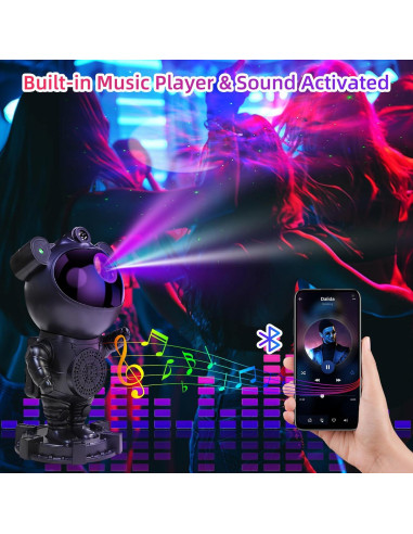 Proyector de Estrellas RUISHINE Astronauta con Bluetooth